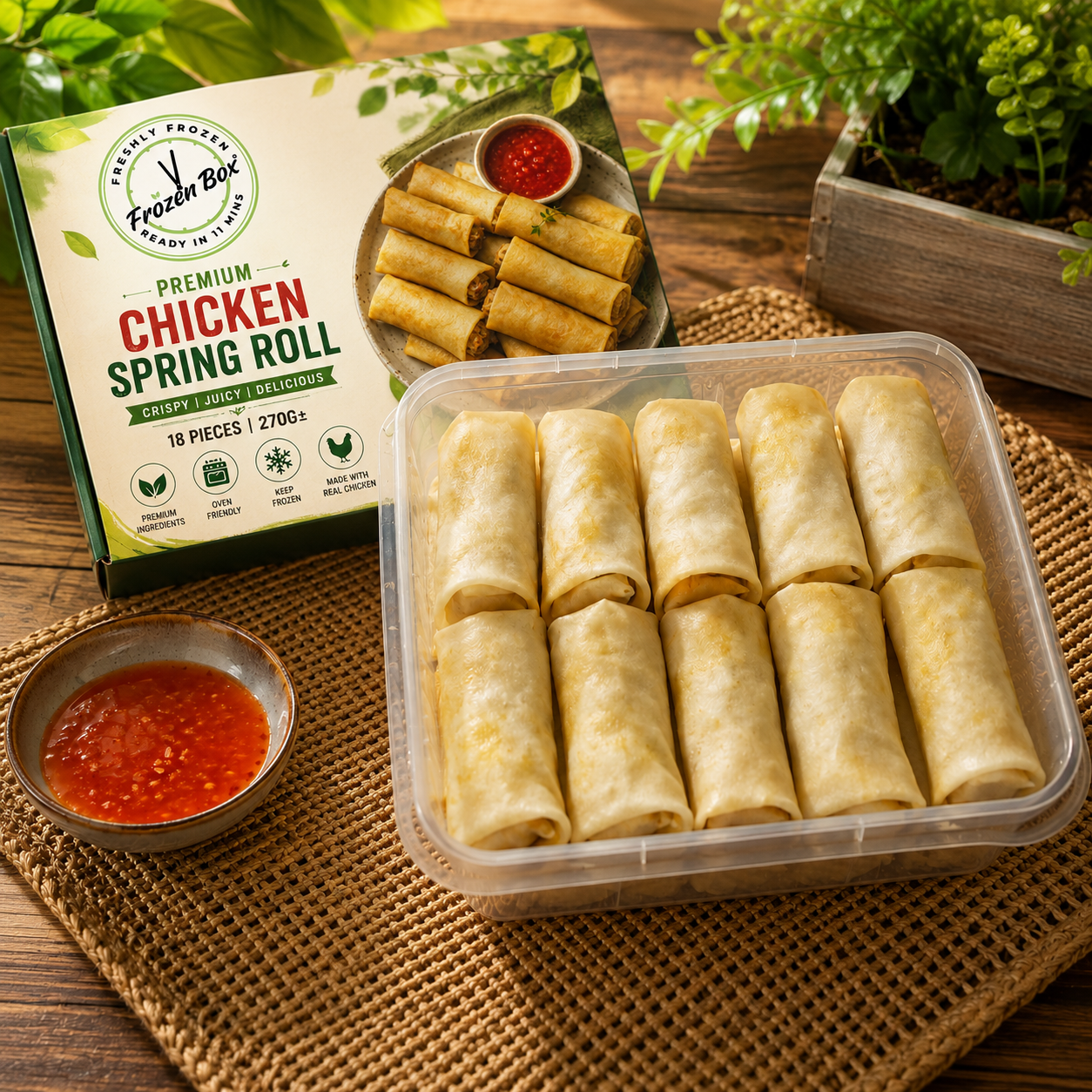 Chicken Spring Roll 18 Pcs 270g+- Frozen Box